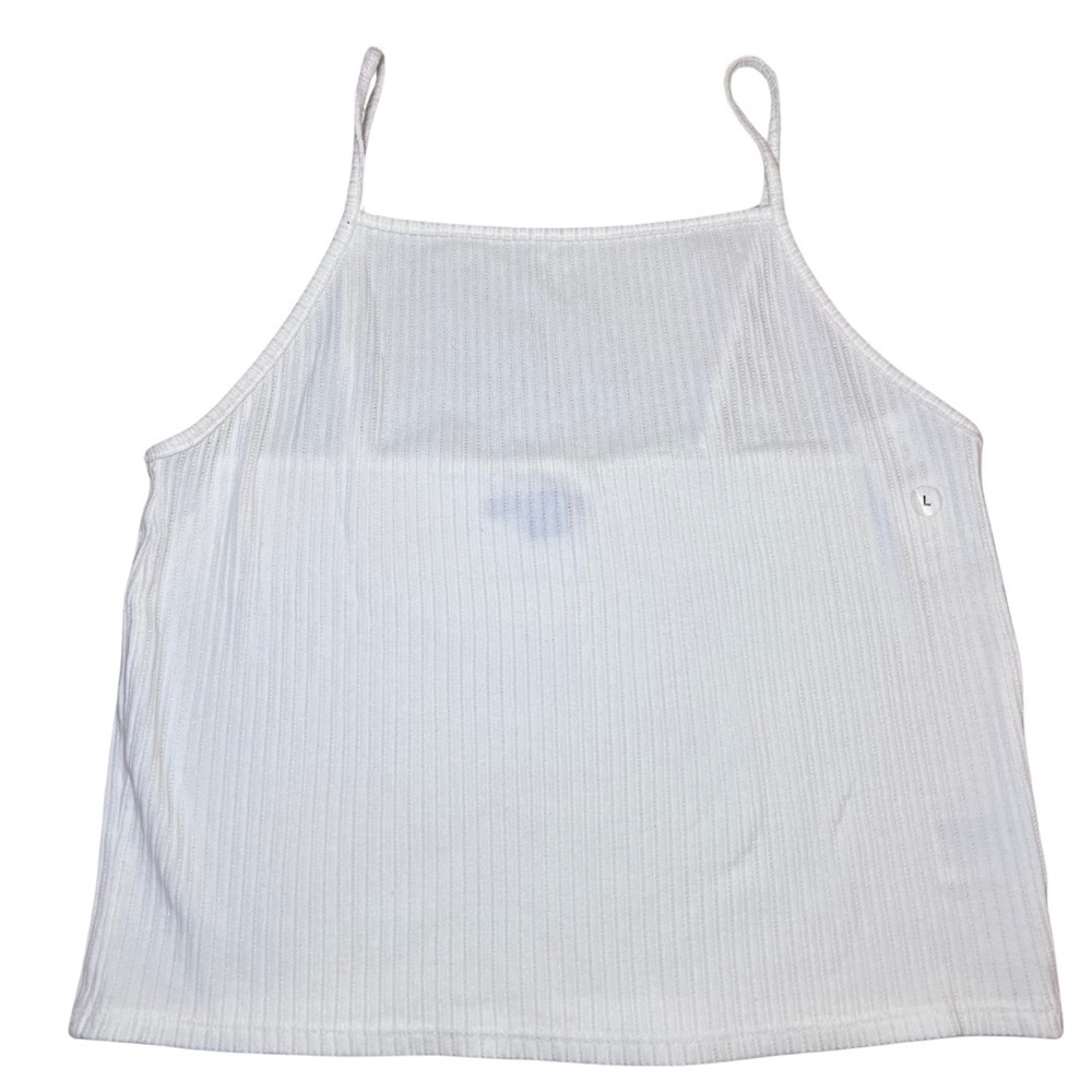 NWT American Eagle Ribbed Ivory White Tank Top Women’s Size L Casual